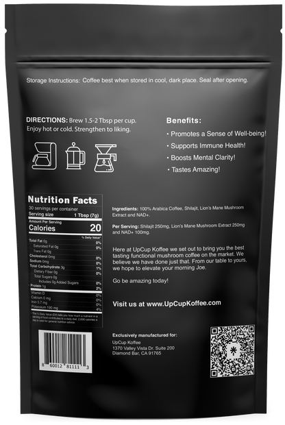 UpCup Koffee 30 Servings Mushroom Coffee